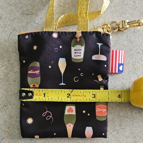 Chic Black Mini Tote with Gold Handles Coin Purse - Picture 9 of 15